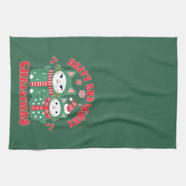 Happy and Meowy Christmas Cats 1 Geschirrtuch