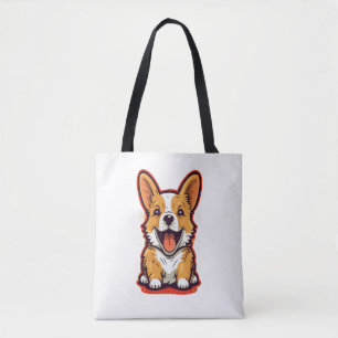 Happy and Niedlich Corgi - Adorable Design for Dog Tasche