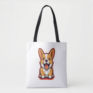 Happy and Niedlich Corgi - Adorable Design for Dog Tasche
