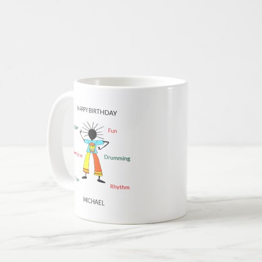 Happy and Phantastisch Reggae Dancer Kaffeetasse (Vorderseite Links)