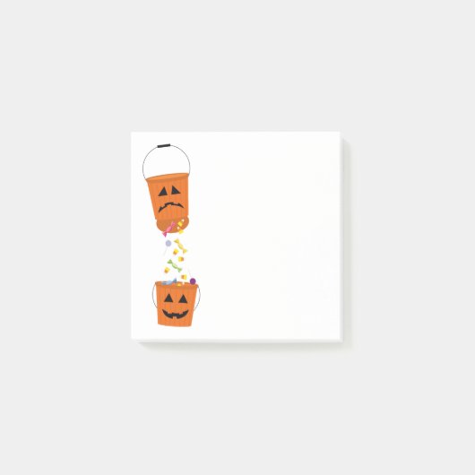 Happy and Sad Halloween Buckets Post-it Klebezettel (Vorderseite)