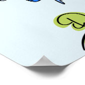 Happy Angel Fairy Jumping und Tanzen Außenbereich Poster (Ecke)