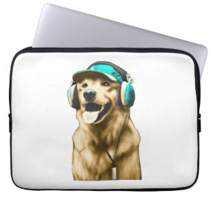 Happy Angesagt-Hop Golden Retriever Laptopschutzhülle