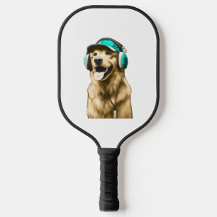 Happy Angesagt-Hop Golden Retriever Pickleball Schläger