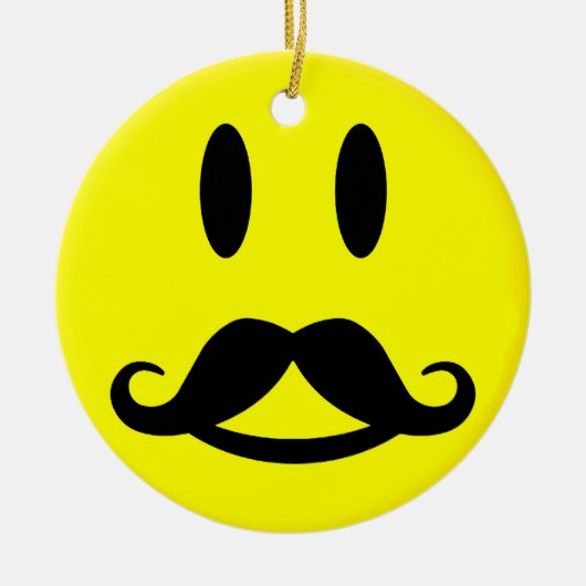Happy & Angry Mustache Ornament (Vorne)