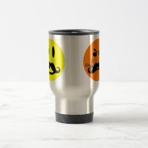 Happy & Angry Mustache Tasse - wählen Sie Stil