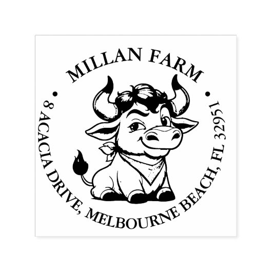 Happy Angus Bull Theme Permastempel (Design)