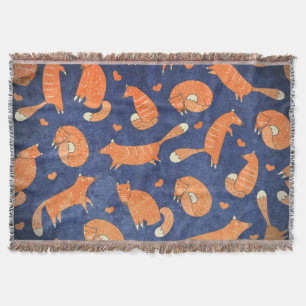 Happy-animal-fox-Muster Decke