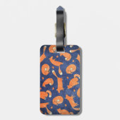 Happy-animal-fox-Muster Gepäckanhänger (Rückseite vertikal)