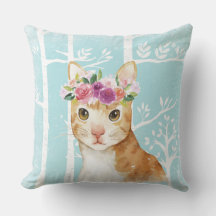 Happy Animal mit Blume in Blue Forest Cat Kitty