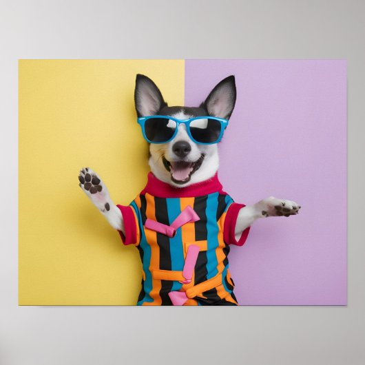 Happy Animal mit Sonnenbrille Poster (Vorne)