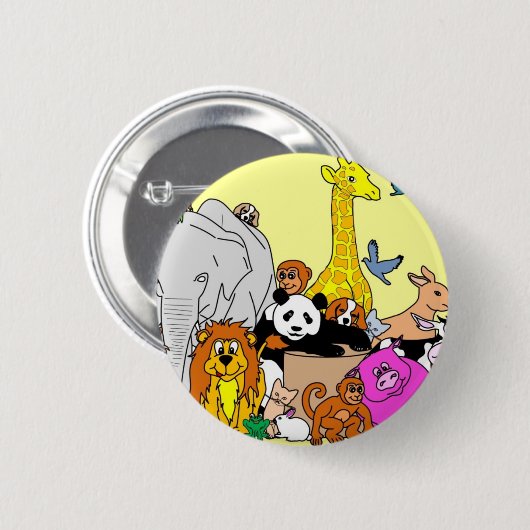 Happy Animals Button (Vorne & Hinten)