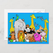 Happy Animals Postkarte (Vorne/Hinten)