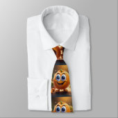 Happy Animated 3d Orange, Greengrocer Necktie Krawatte (Gebunden)