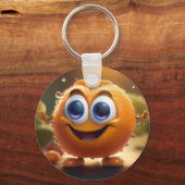 Happy Animated 3d Orange, Schlüsselanhänger (Vorderseite)