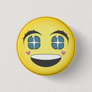 Happy Animes Gesicht Button
