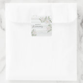 HAPPY ANIVERSARY QUADRATISCHER AUFKLEBER (Tasche)