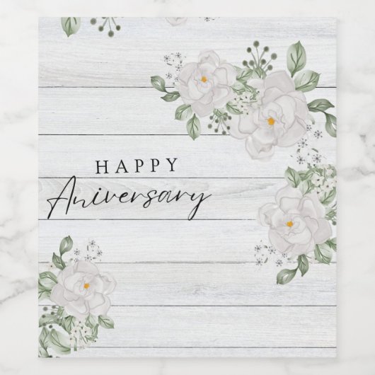 HAPPY ANIVERSARY WEINETIKETT (Einzelnes Label)