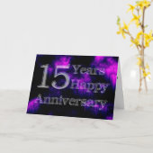 Happy Anniversary 15 Years (wedding anniversary) Karte (Gelbe Blume)