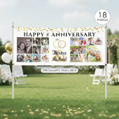 Happy Anniversary 18 Foto Collage Custom Banner
