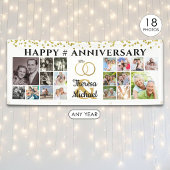 Happy Anniversary 18 Foto Collage Custom Banner