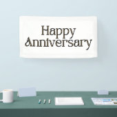Happy Anniversary 1.6x3 Vinyl Banner (Messe)