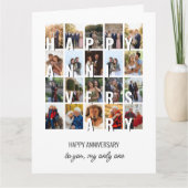 Happy Anniversary 20 Wedding Photo Collage Karte (Vorderseite)