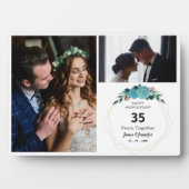 Happy Anniversary 35 Jahre zusammen | 2 FOTOS Fotoplatte (Vorderseite)