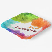 Happy Anniversary 9" Square Paper Plate Pappteller (Gewinkelt)