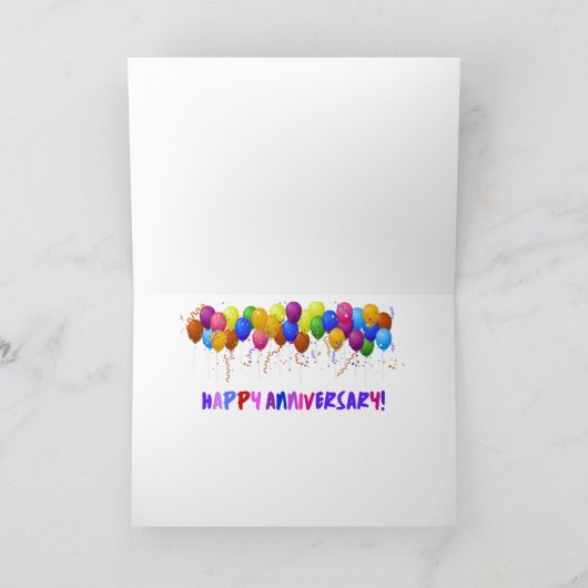 Happy Anniversary Ältere Eltern Karte (Innenseite)
