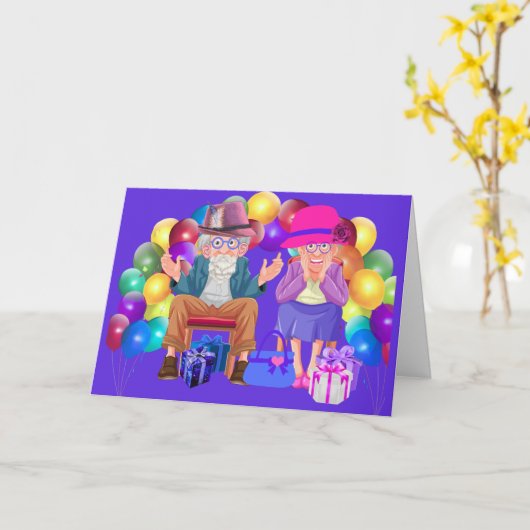 Happy Anniversary Ältere Eltern Karte (Gelbe Blume)