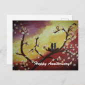 Happy Anniversary Art Postcard Postkarte (Vorne/Hinten)