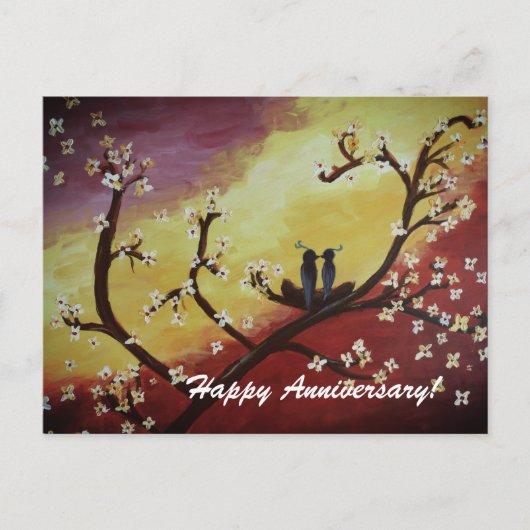 Happy Anniversary Art Postcard Postkarte (Vorderseite)