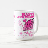 Happy Anniversary - ASL Design Kaffeetasse (VorderseiteRechts)