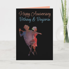 Happy Anniversary Best Wishs Ballroom Dancers Karte