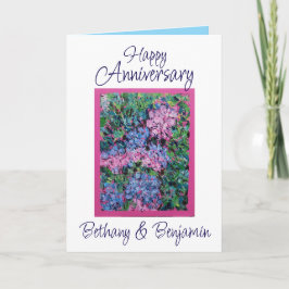 Happy Anniversary Best wünscht gemütliche Hydrange Karte