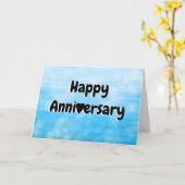 Happy Anniversary Blue and Black Hearts Card Karte (Gelbe Blume)