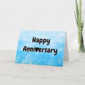 Happy Anniversary Blue and Black Hearts Card Karte (Vorderseite)