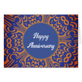 Happy Anniversary Blue and Orange (Vorderseite (Horizontal))