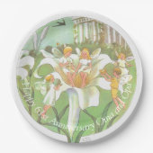 Happy Anniversary Blume Fairy Party Plate Pappteller (Vorderseite)