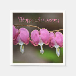 Happy Anniversary Blutung Herz Serviette