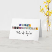 "Happy Anniversary" Board Game Alphabet Card Karte (Gelbe Blume)