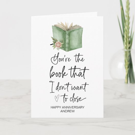 Happy Anniversary Book Lovers Gift I Liebe You Karte (Vorderseite)