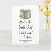 Happy Anniversary Book Lovers Gift I Liebe You Karte (Gelbe Blume)