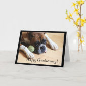 Happy Anniversary Boxer Grußkarte Karte (Gelbe Blume)