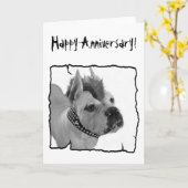 Happy Anniversary Boxer punk greeting card Karte (Gelbe Blume)