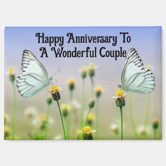 Happy Anniversary Butterflies Magnet (Vorderseite)