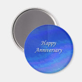 Happy Anniversary Button Magnet (Vorderseite/Rückseite)