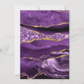 Happy Anniversary Card - Lila Violett Gold Karte (Rückseite)