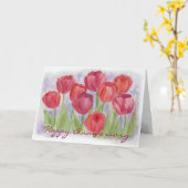 Happy Anniversary Card Red Tulips Karte (Gelbe Blume)